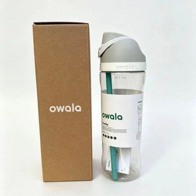 Бутылка для воды Owala FreeSip 740 мл с трубочкой, серая 1859 фото