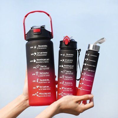 Выбор мотивационных плешок для воды Sport 300, 800, 2000 мл червона с черным 5062 фото
