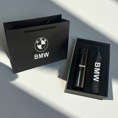 Подарочный набор BMW термос и зонт в подарочной коробке 1733 фото