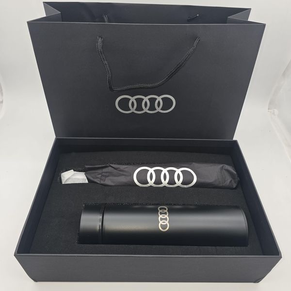 Подарочный набор Audi термос и зонт в подарочной коробке 1734 фото