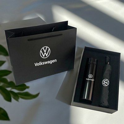 Подарочный набор Volkswagen термос и зонт в подарочной коробке 1735 фото