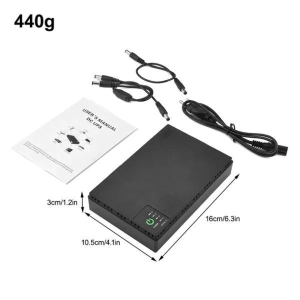 Міні ДБЖ (DC UPS) для роутера/ONU DC1018P 10400 мА&middot;год, 5/9/12V, PoE 15/24V, 18W (чорний) M16838 фото