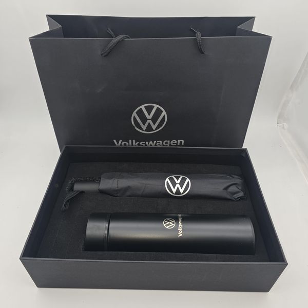 Подарочный набор Volkswagen термос и зонт в подарочной коробке 1735 фото