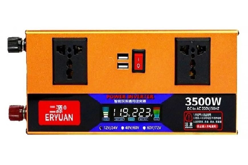Преобразователь напряжения с 12V/24V 220V 3500W LCD SMART (EY3500W) M15398 фото