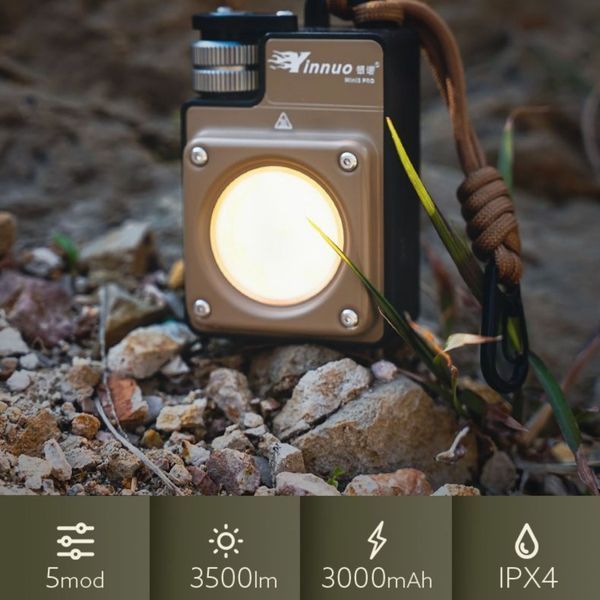 Тактичний ліхтар Yinnuo Mini3-PRO Sand 3500 LM 3000 mAh з триногою &mdash; портативний кемпінговий ліхтар 1635 фото