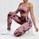 Набор для фитнеса топ и леггинсы с Push-Up эффектом розовый S 3124 фото 3