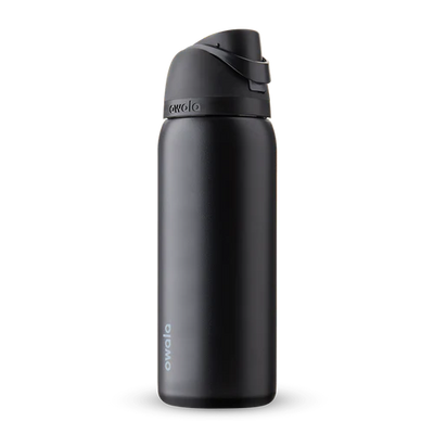 Пляшка термос Owala FreeSip Black 710 мл з нержавіючої сталі, спортивна з трубочкою 1797 фото