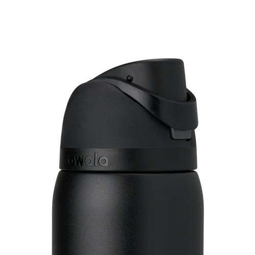 Пляшка термос Owala FreeSip Black 710 мл з нержавіючої сталі, спортивна з трубочкою 1797 фото