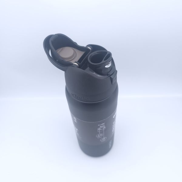 Пляшка термос Owala FreeSip Black 710 мл з нержавіючої сталі, спортивна з трубочкою 1797 фото