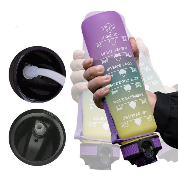 Спортивная бутылка для воды с таймером C-White 5011 фото