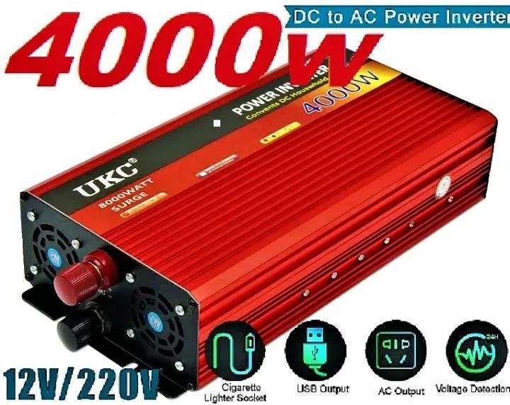 Преобразователь напряжения Power Inverter 4000W c 12V на 220 565567754000 фото