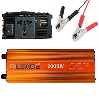 Преобразователь инвертора OLSACE 2000W 12-220V Power Inverter Автомобильный преобразователь KC2000D фото