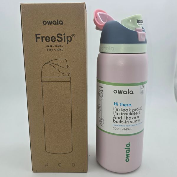 Пляшка термос Owala FreeSip Cloudscape 710 мл з нержавіючої сталі, спортивна з трубочкою 1801 фото