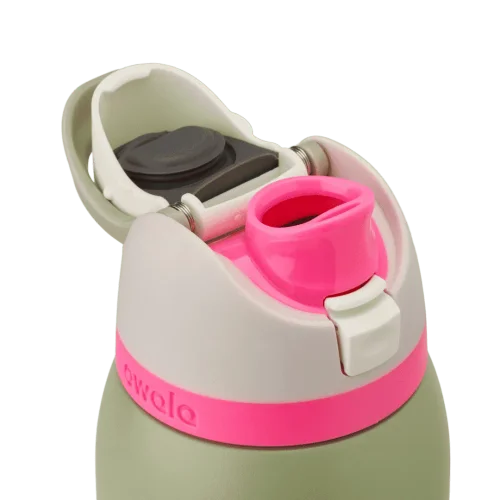 Термопляшка Owala FreeSip Sage Pink 710 мл з нержавіючої сталі, спортивна з трубочкою 1796 фото