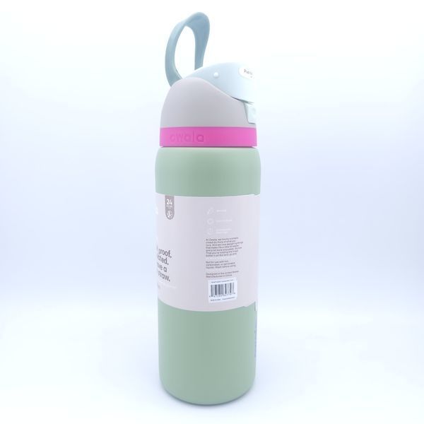 Термопляшка Owala FreeSip Sage Pink 710 мл з нержавіючої сталі, спортивна з трубочкою 1796 фото