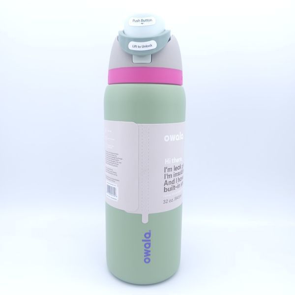 Термопляшка Owala FreeSip Sage Pink 710 мл з нержавіючої сталі, спортивна з трубочкою 1796 фото