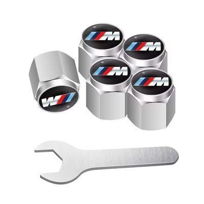 Металлические колпачки на ниппель с логотипом BMW M хром 5 шт 1694 фото