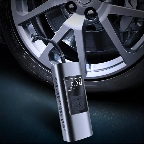 Автомобильный компрессор CZCQ-101 (без USB) аккумуляторный с фонариком  90051 фото