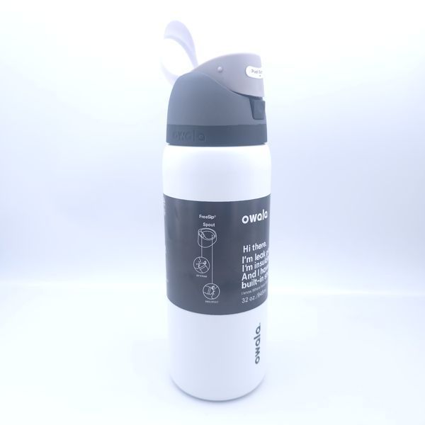 Пляшка термос Owala FreeSip Shy Marshmallow 710 мл з нержавіючої сталі, спортивна з трубочкою 1799 фото
