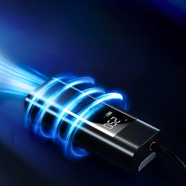 Автомобильный компрессор CZCQ-101 (без USB) аккумуляторный с фонариком  90051 фото