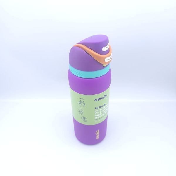 Пляшка термос Owala FreeSip Violet Mint 710 мл з нержавіючої сталі, спортивна з трубочкою 1795 фото