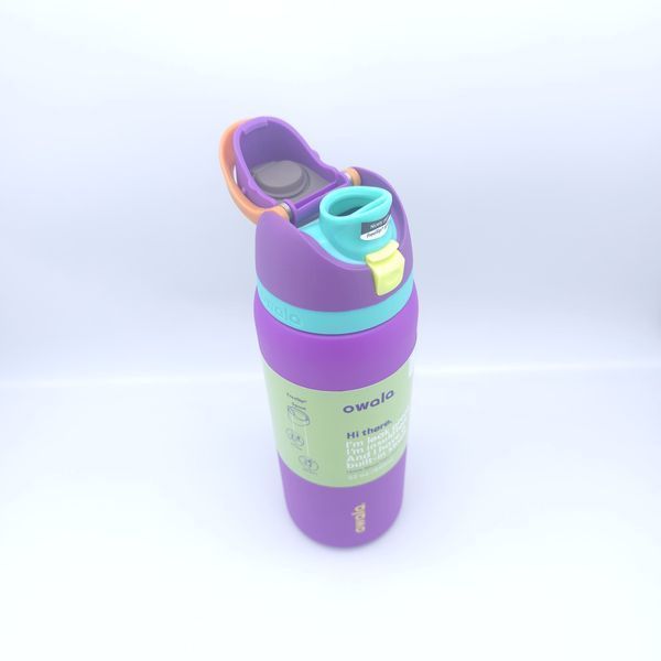 Пляшка термос Owala FreeSip Violet Mint 710 мл з нержавіючої сталі, спортивна з трубочкою 1795 фото