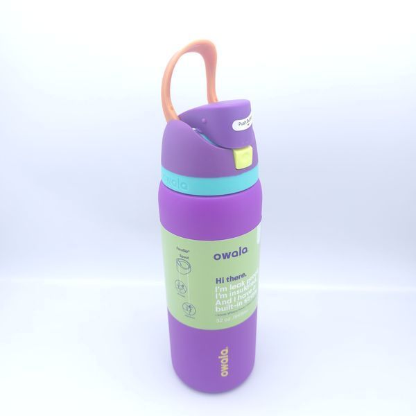 Пляшка термос Owala FreeSip Violet Mint 710 мл з нержавіючої сталі, спортивна з трубочкою 1795 фото