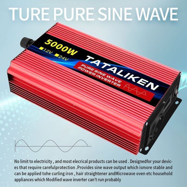 Инвертор преобразователь напряжения TATALIKEN 5000W 12V &rarr; 220V, чистая синусоида (Pure Sine Wave) 1752 фото