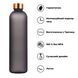 Пляшка для води Refill 1000 мл з тритану чорна з сріблястою кришкою 50471 фото 4
