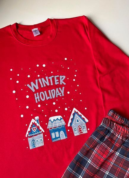 Новорічна тепла жіноча піжама COSY з начосом "Winter Holiday" S 3957578 фото