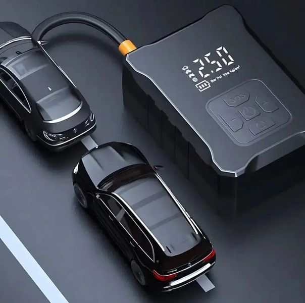 Компрессор автомобильный автоматический с дисплеем 6000mAh 150 PSI 120W М-007 Черный Jam5845846 фото