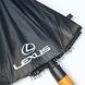 Зонт-трость с логотипом Lexus черный автоматический 24 спицы 115 см 1817 фото 5