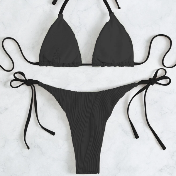 Купальник жіночий чорний однотонний Rinabe Bikini Set S 39 фото