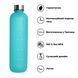 Пляшка для води Refill 1000 мл з тритану бірюзова з сріблястою кришкою 5050 фото 3