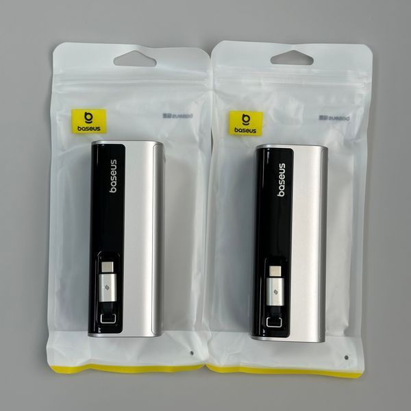 Повербанк Baseus EnerGeek GR11 20000 мА&middot;год 145 Вт з висувним кабелем USB-C, Titanium (PPCJB-20E5) 1908 фото