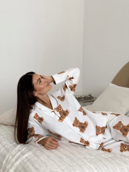 Домашня тепла жіноча піжама COSY Тедді (сорочка+штани) S 3958872 фото