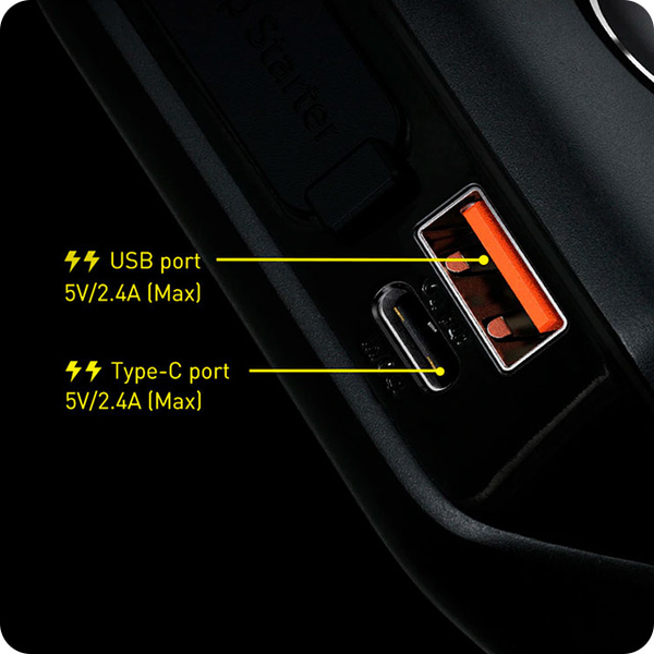 Автомобільний пусковий пристрій (бустер) 10000mAh 1000A Baseus BS-CH001 Super Energy Air Car Jump Starter 9007 фото