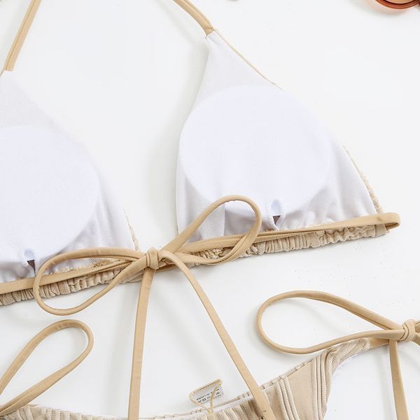 Женский купальник бежевый однотонный Rinabe Bikini Set M 32 фото