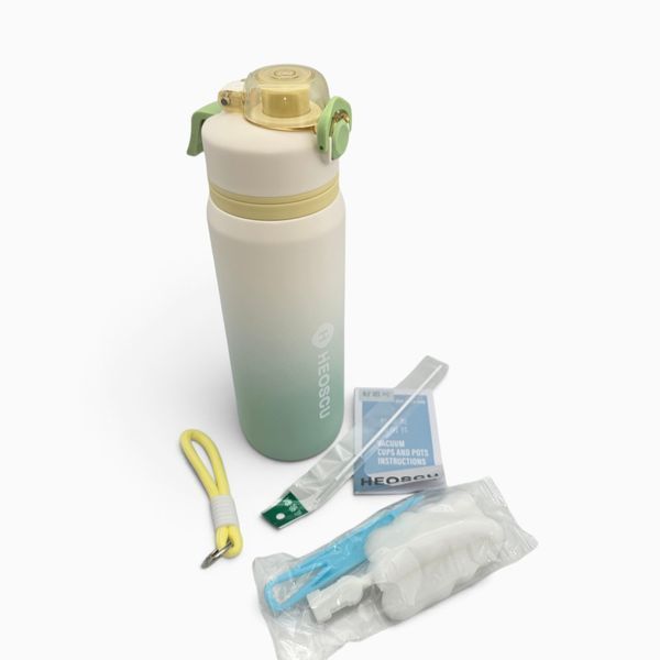Термобутылка HEOSCU IceMist HSC-GJ-001 800 мл с распылителем водяного тумана зеленая градиентная 1834 фото