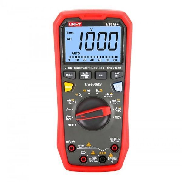 Цифровой мультиметр UNI-T UT61B+ True RMS 1000 В 10 А 6000 отсчетов с NCV и USB 1787 фото