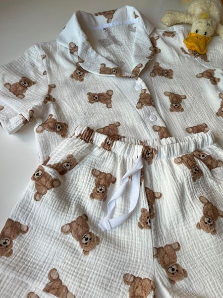 Женская Муслиновая пижама с шортами, мишки Teddy S 3185188 фото