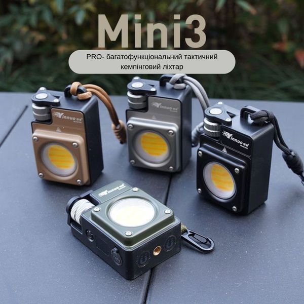 Тактичний ліхтар Yinnuo Mini3-PRO Black 3500 LM 3000 mAh з триногою &mdash; акумуляторний кемпінговий ліхтар 1633 фото