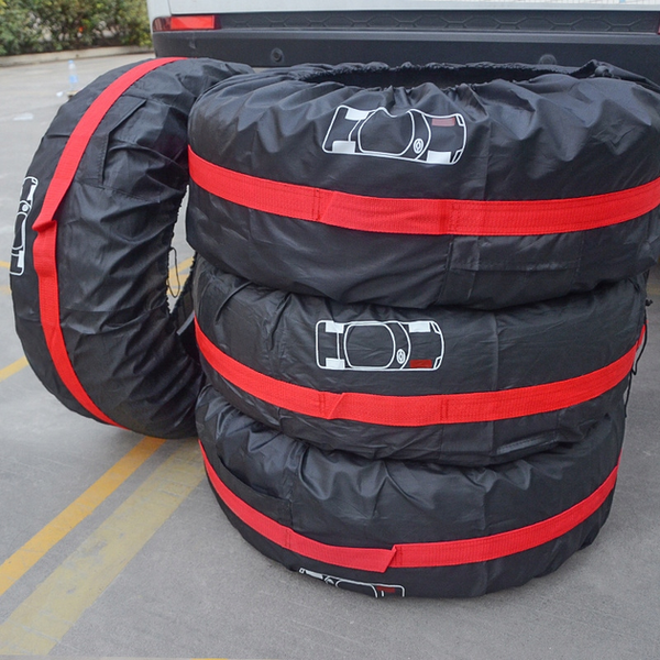 Комплект чехлов для колес 4 шт для хранения запасных колес, резины R13-R18 9001 фото