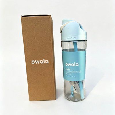 Бутылка для воды Owala FreeSip 740 мл с трубочкой, голубая 1858 фото