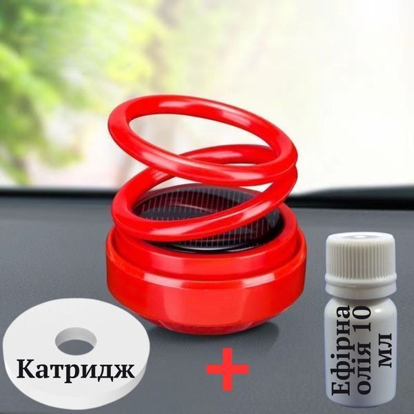 Ароматизатор для авто кільця левітації на сонячній батареї червоний Цитрус 1001 фото